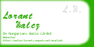 lorant walcz business card